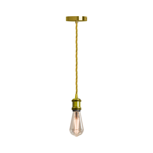 2m Plug In Pendant Set Flex Cable With Bulb Holder