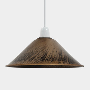 Vintage Retro Light Shade, Metal Cone Lampshade, Easy Fit Industrial  Lamp Shades