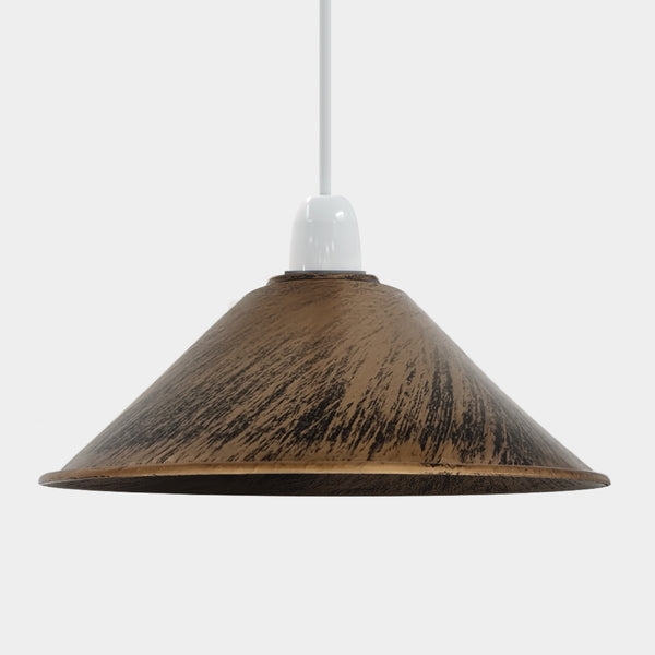 Vintage Retro Light Shade, Metal Cone Lampshade, Easy Fit Industrial  Lamp Shades