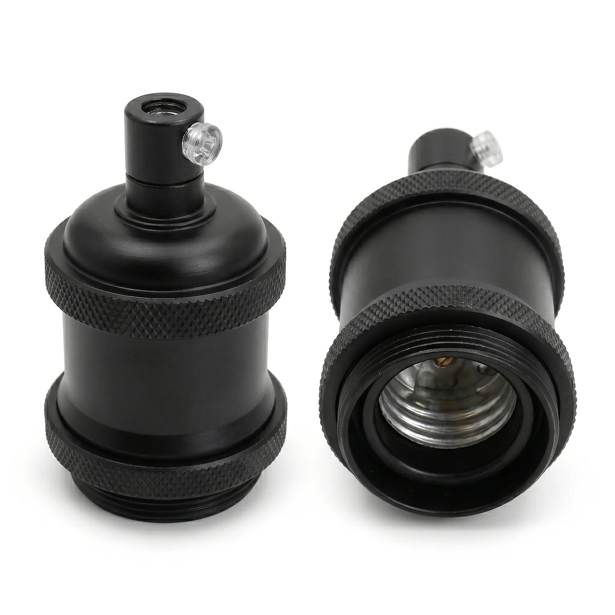 Metal E27 bulb holder built for vintage/industrial pendant projects