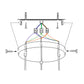 Multi-outlet side fitting ceiling rose, 3-way outlet five colors