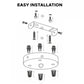 Multi-outlet side fitting ceiling rose, 3-way outlet five colors