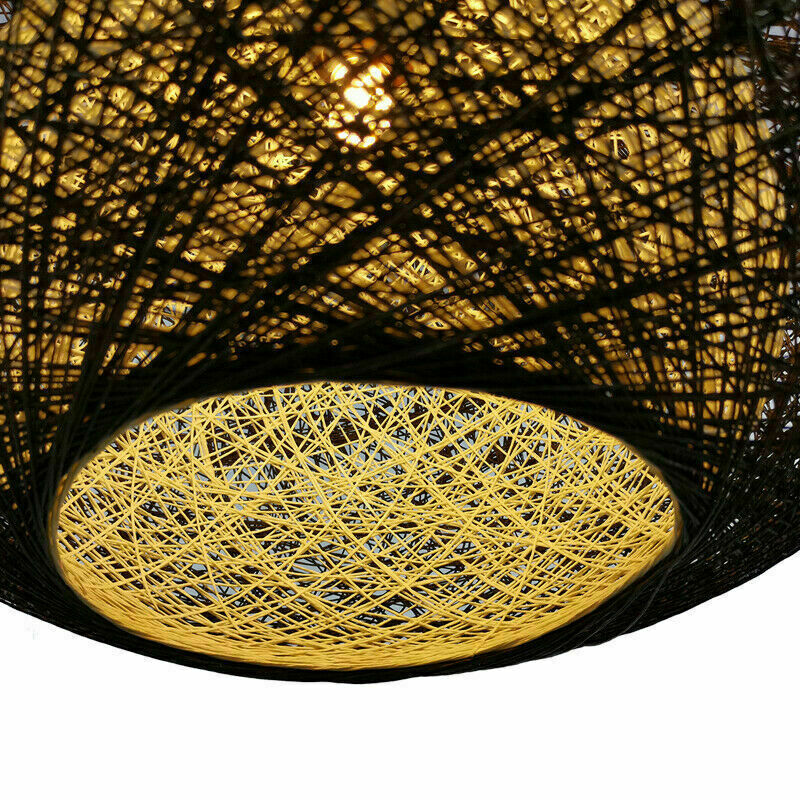 Pendant Light Lampshade Metal Natural Rattan Ceiling Pendant Lighting
