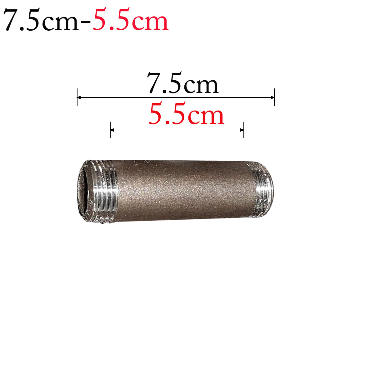 ¾ inch barrel nipple malleable Iron fitting Male BSPT 3/4in to Male BSPT 3/4in - Black Variable sizes from 2.5cm to 60cm