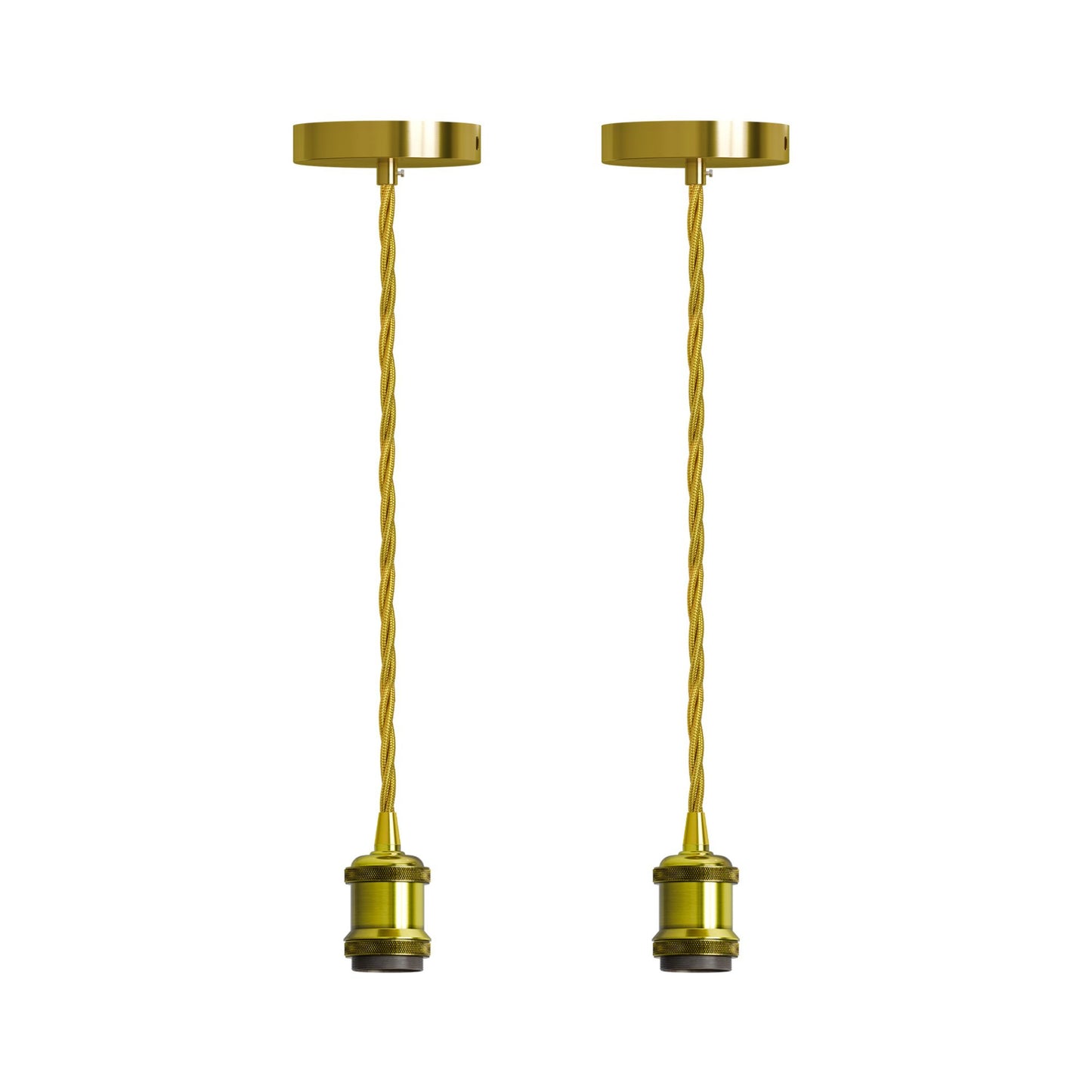 2m Plug-In Pendant Set with Flex Cable and Bulb Holder  65cm Length