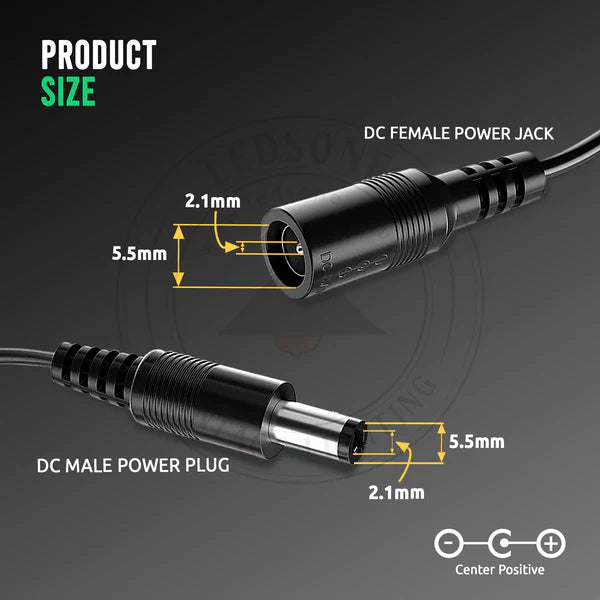 DC power supply splitter  8 way  Female to Male cable for CCTV security cameras