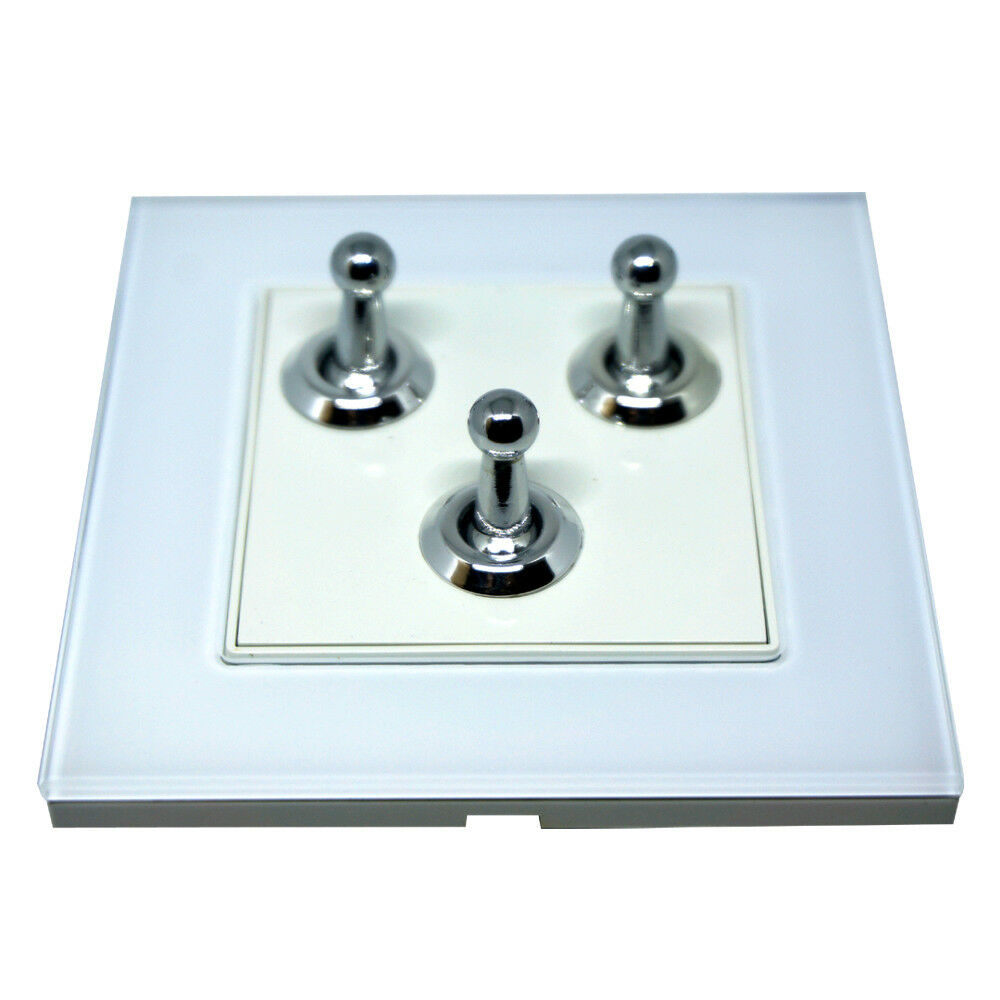 3 Gang Switch Wall Light Toggle Screw less switch