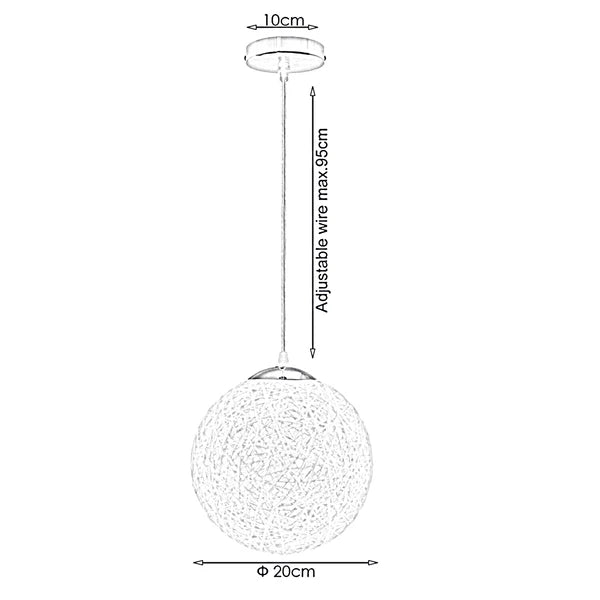Modern Rattan Pendant Lamp - Woven Ceiling Light Fixture for Living Room, Bedroom, Bar & Dining Room