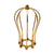 Balloon Shape Rustic Red Metal Wire Cage Lampshade