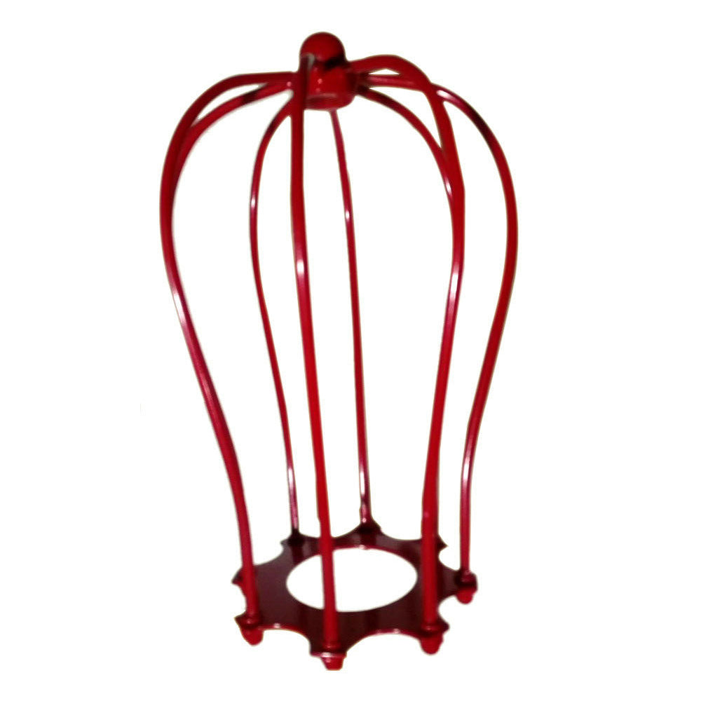 Balloon Shape Rustic Red Metal Wire Cage Lampshade