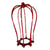 Balloon Shape Rustic Red Metal Wire Cage Lampshade