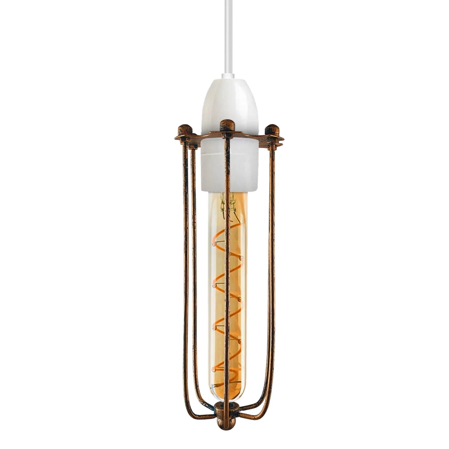 Brushed Copper Long Metal Wire Cage
