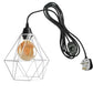 Dimmer Switch 4m Rubber Cable Lamp Light Set With Shades