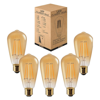 antique style led bulb
warm amber filament bulb