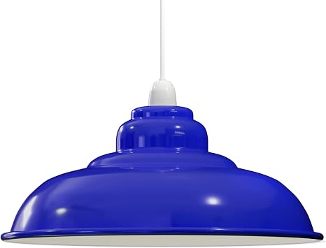 ceiling lampshade metal blue