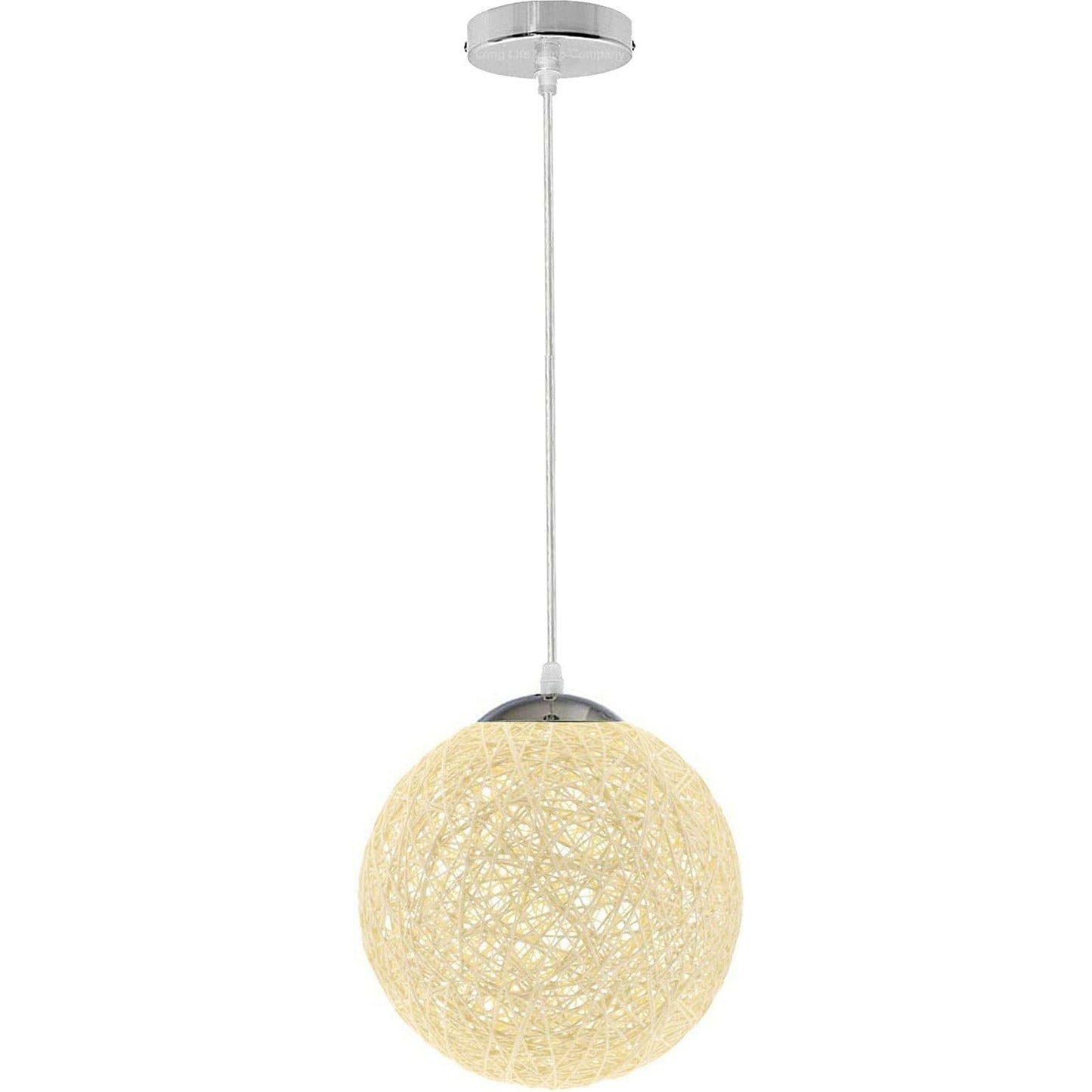 Modern Rattan Pendant Lamp - Woven Ceiling Light Fixture for Living Room, Bedroom, Bar & Dining Room