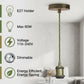 E27 Pendant Light Fitting with Ceiling Rose and Fabric Cord