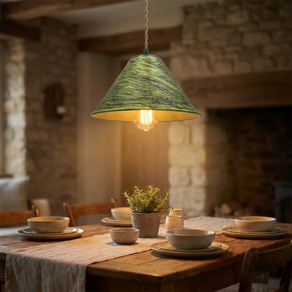 Modern Metal Easy Fit Ceiling Lampshade Yellow & Black | UK Delivery