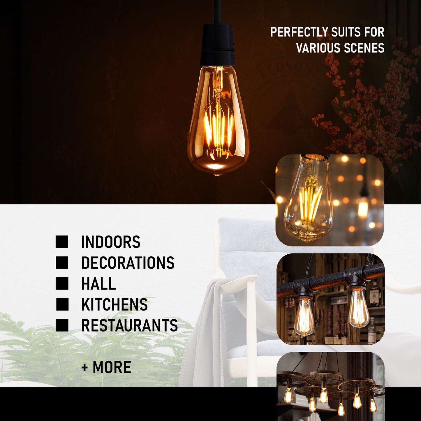 e27 dimmable bulb
edison style led bulb