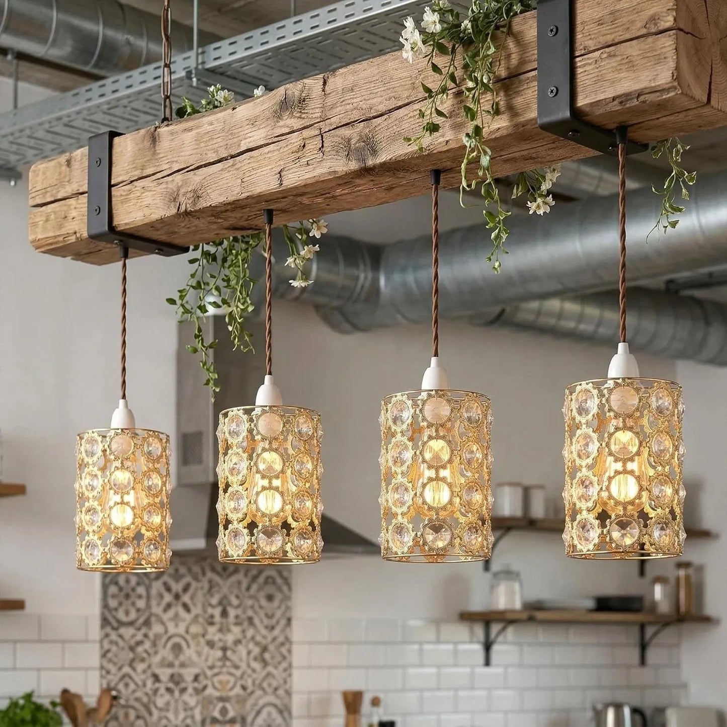 easy-fit industrial pendant lampshade