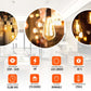 exposed filament light bulb