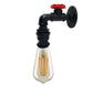pipe wall light E27 Vintage  Steampunk Metal wall sconce