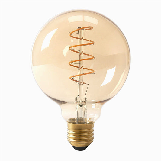 E27 G95 Globe Filament Bulb 4W Amber – Warm White 2700K Vintage | Electricalsone