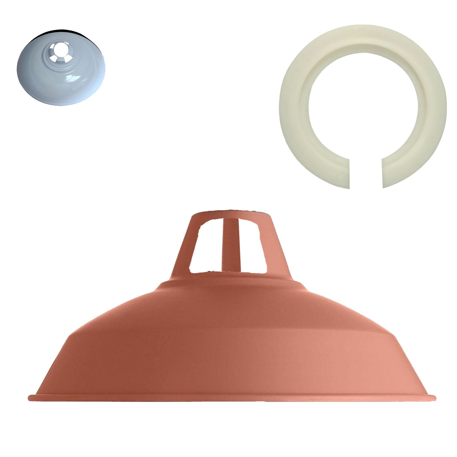 Ceiling Light Shades Satin Nickel Barn Lampshades Set Of 2 - Open Style ...