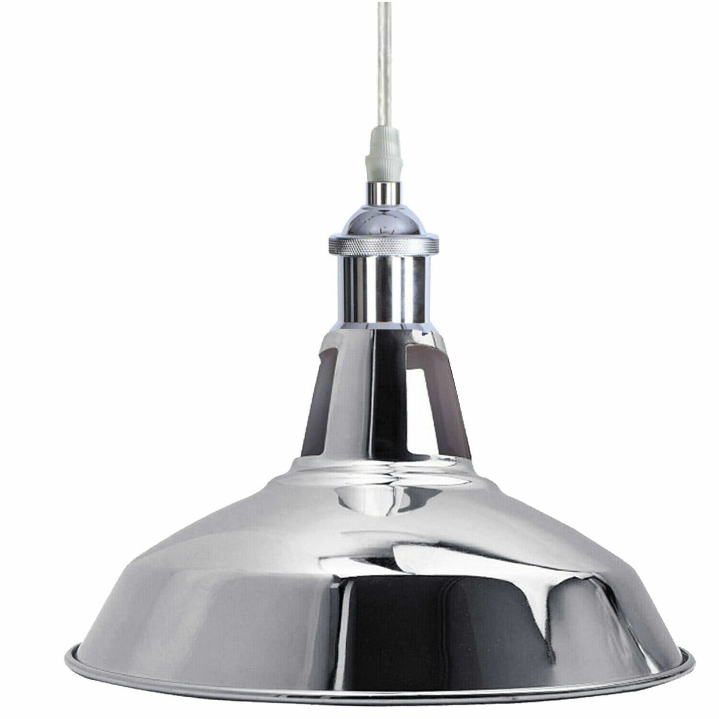 Vintage Metal E27 Chrome Pendant Light Shade