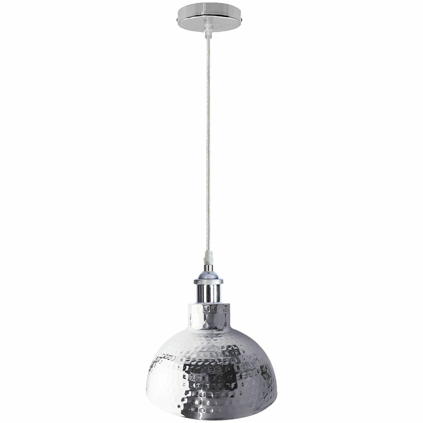 Vintage Metal E27 Chrome Pendant Light Shade