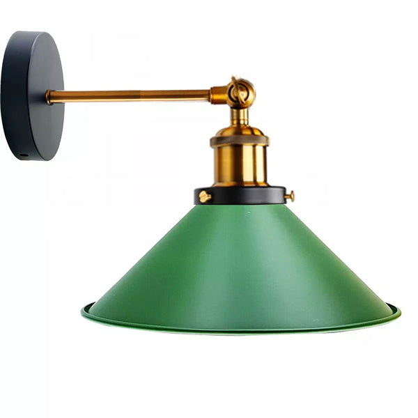 Modern Vintage Industrial Wall Lamp in Retro Green Colour