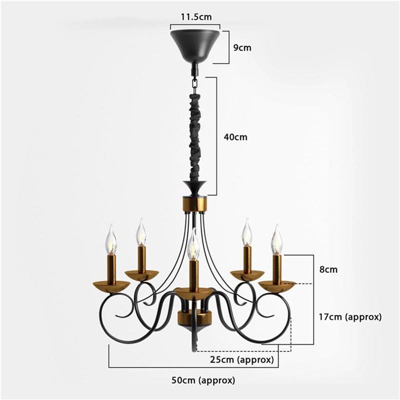 5/3 Arm Candle Light with Adjustable chain Traditional Design Chandeliers Ceiling Light