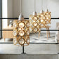 industrial crystal-effect metal lampshade
