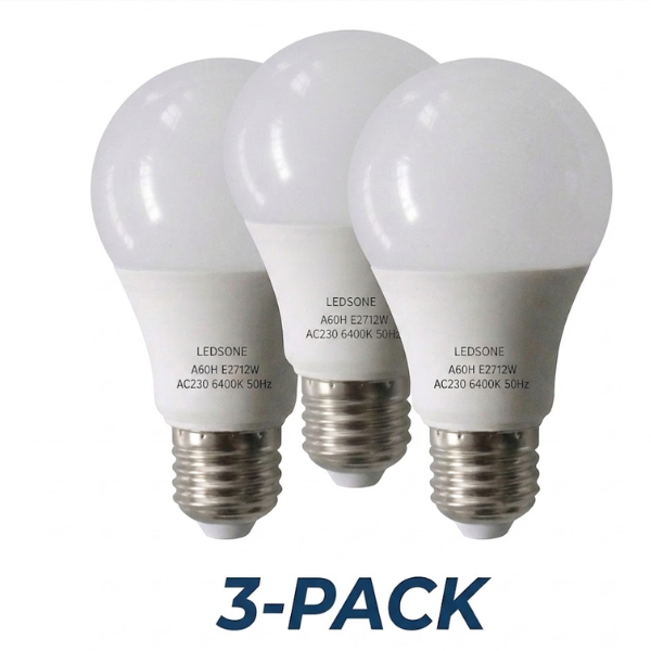 12W E27 A60 GLS LED Bulb – 1160lm 6400K Cool White