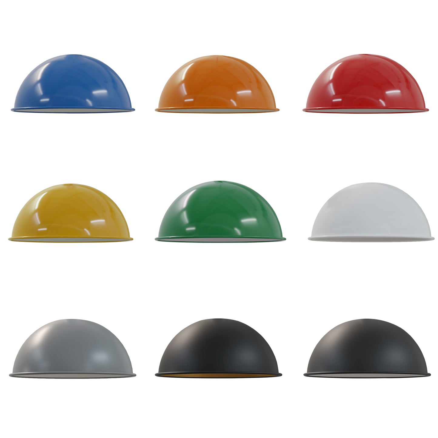 Painted 21 cm Dome Easy Fit Light Shades Modern Ceiling Pendant Lampshades