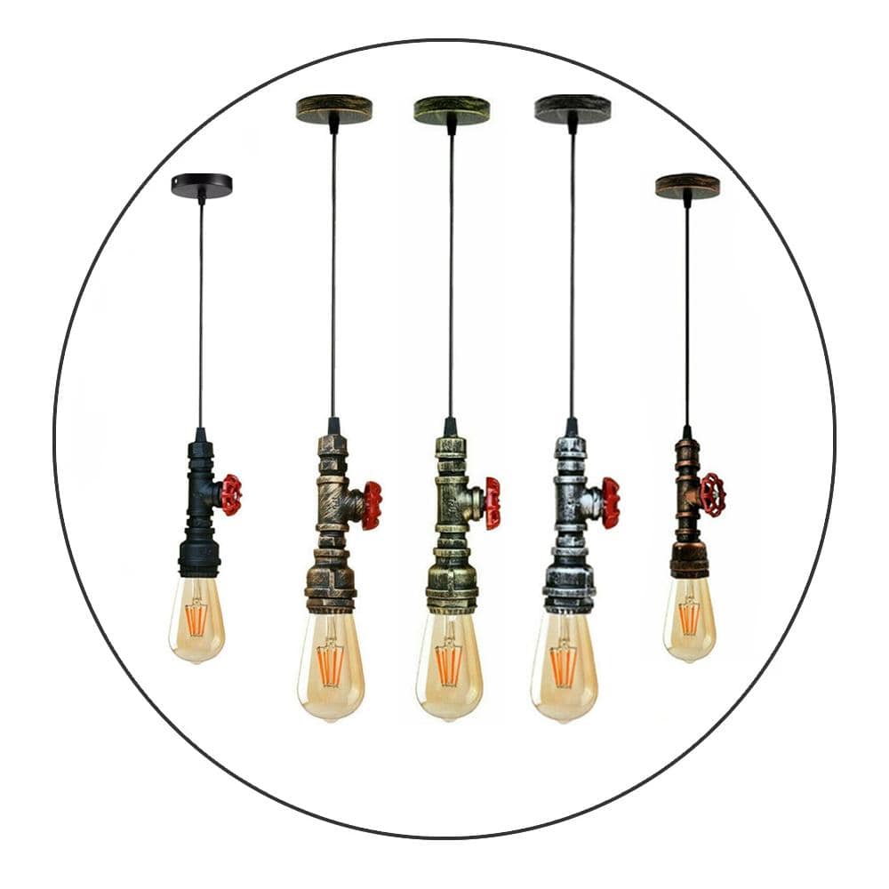 Vintage Industrial Hanging Metal Ceiling Pendant  Adjustable Cable For Living Kitchen Restaurant.