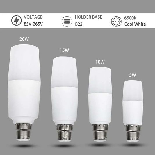 LED Light Bulb Mini Stick Shape B22,E27 Cold White Bulbs