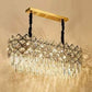 Modern Large Crystal Chandeliers LED Ceiling Light Pendant Lamp Living Room UK