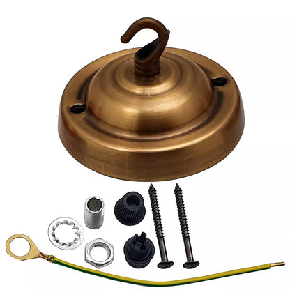 75mm/105mm Metal Ceiling Rose Hook Plate For Light Fitting
