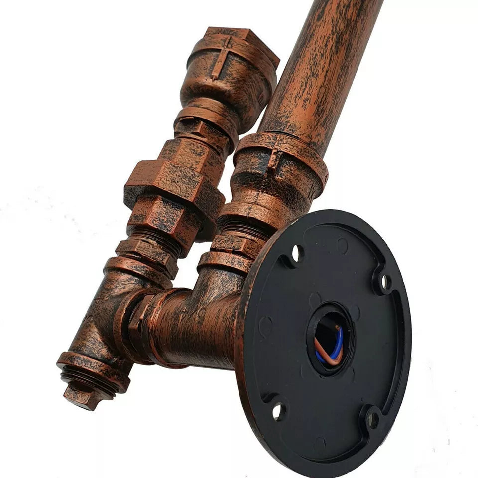 Industrial Rustic Wall Lamp Steampunk Water pipe Wall Light