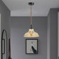 Industrial Amber Glass Ceiling Shade  Pendant Light Fixture