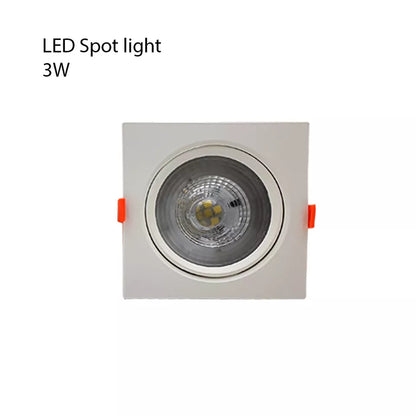 Modern LED Adjustable Tilt Angle Downlight Recessed Square Ceiling Spotlights