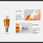 LED light bulb with E14 base, highlighting features like LED chip and strong commonality.