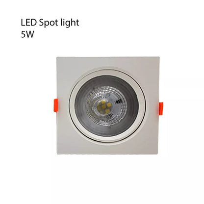 Modern LED Adjustable Tilt Angle Downlight Recessed Square Ceiling Spotlights