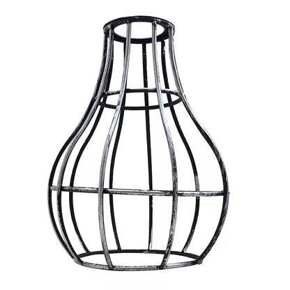 Brushed Metal Lampshade Ceiling Light Fitting Bulb Guard Vintage Lamp Wire Cage