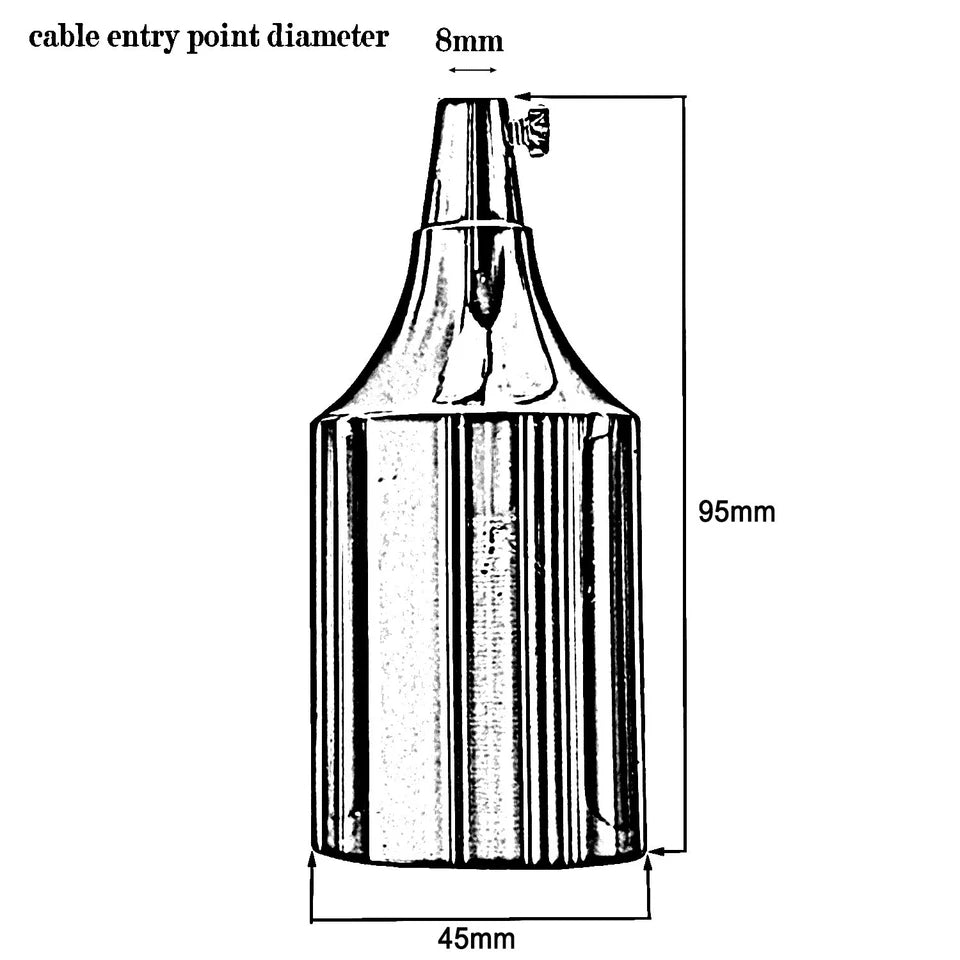 ES E27 Lamp Bottle Shape Bulb Holder