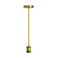 E27 Pendant Light Fitting with Ceiling Rose and Fabric Cord