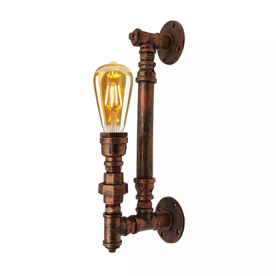 Industrial Rustic Wall Lamp Steampunk Water pipe Wall Light