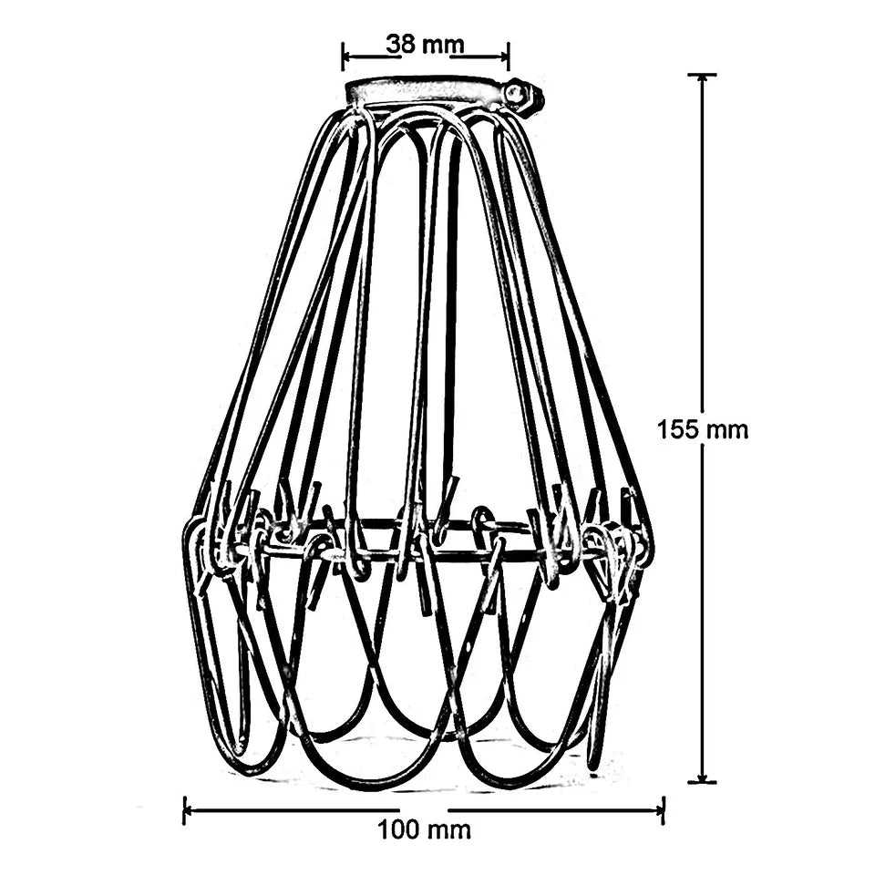 Bulb Protection Lampshade Wire Cage Light Fitting Bulb Cover Lamp Safety Cage ...