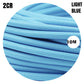 0.75mm 2 Core Round Vintage Light Blue Braided Fabric Light Flex